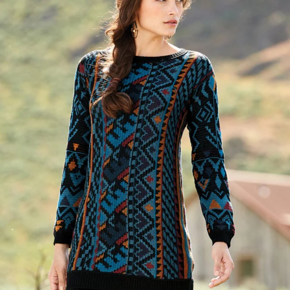 Peruvian Connection Blue Notes Tunic - image 1